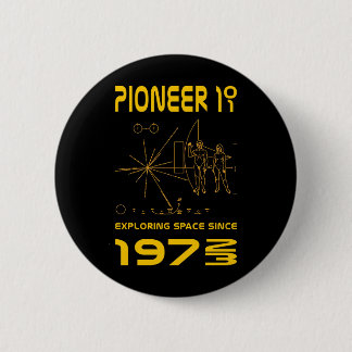 Pioneer 10 & 11 | Space 1972 & 1973 | gold Button