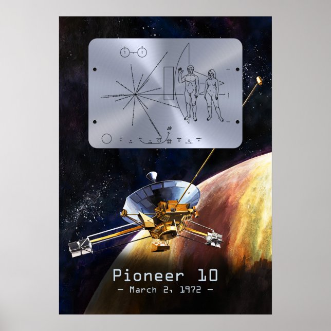 Pioneer 10 plate - Poster (Front)