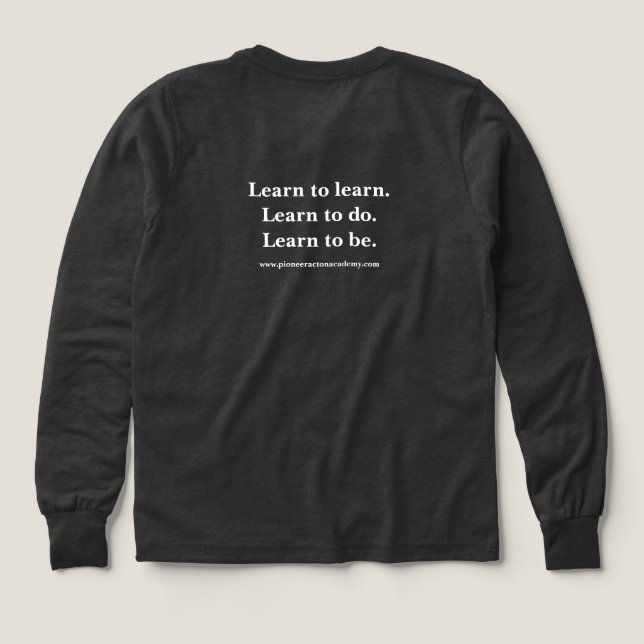 Pioneer Academy Girls' Tri-Blend Long Sleeve  Tri-Blend Shirts (Design Back)