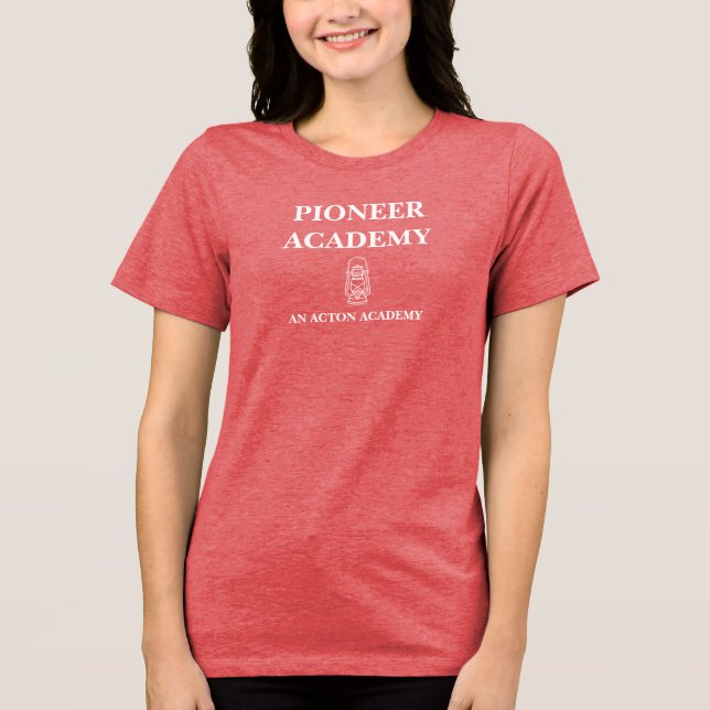 Pioneer Acton Academy Women's T-Shirt Tri-Blend Shirt (Front)