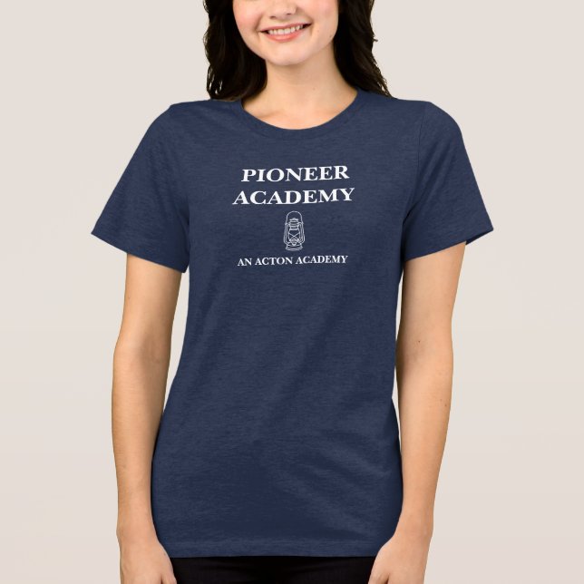 Pioneer Acton Academy Women's T-Shirt Tri-Blend Shirt (Front)