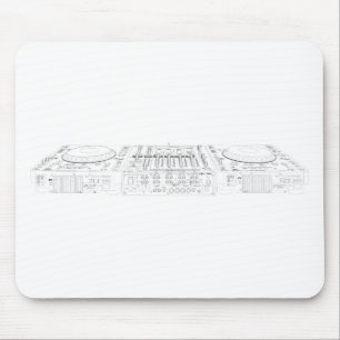 Pioneer CDJ-1000 Setup - DJ Djing Disc Jockey Mouse Pad