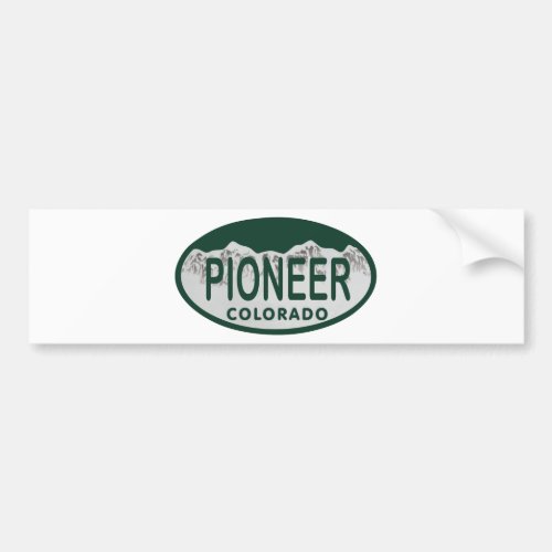 Pioneer Colorado license oval Bumper Sticker