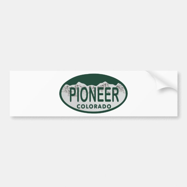 Pioneer Colorado license oval Bumper Sticker (Front)