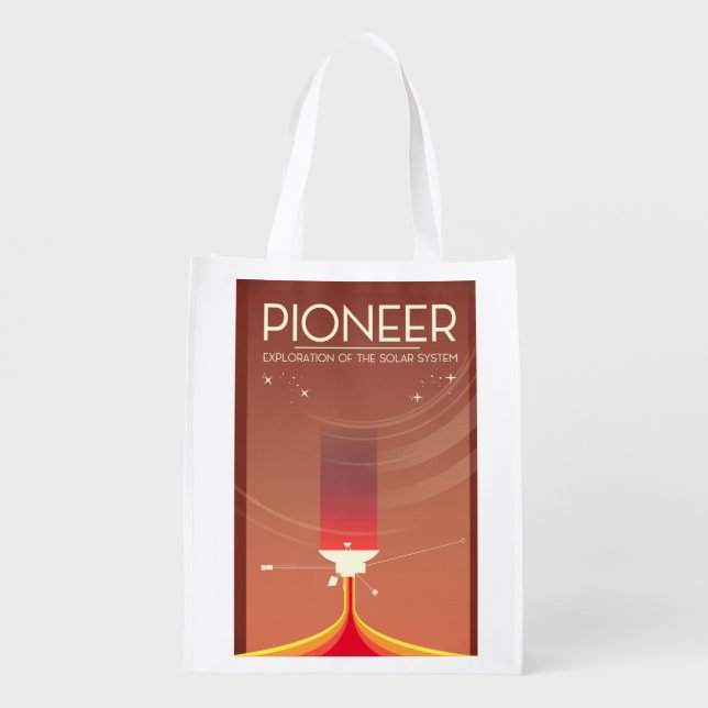 Pioneer Exploration of the Solar System Grocery Bag (Back)