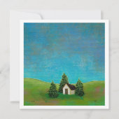 Pioneer house art peaceful landscape painting (Front)