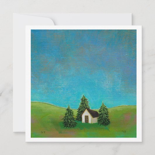 Pioneer house art peaceful landscape painting (Front)
