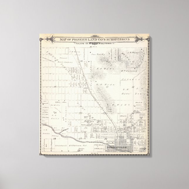 Pioneer Land Co subdivisions Canvas Print (Front)