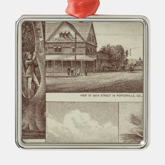 Pioneer Land Co tract, Porterville Metal Ornament (Front)