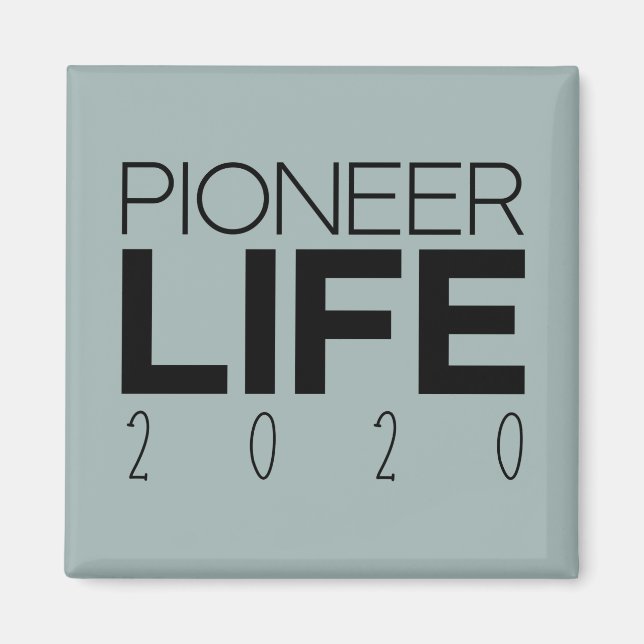 Pioneer Life 2020 Grey Blue Magnet (Front)