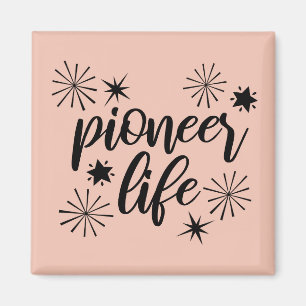Pioneer Life Sparkly Calligraphy Magnet