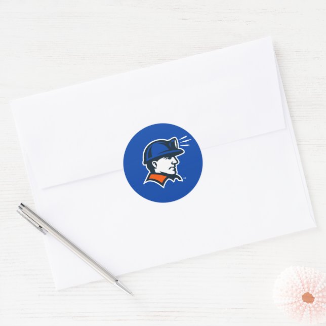 Pioneer Pete Portrait Classic Round Sticker (Envelope)