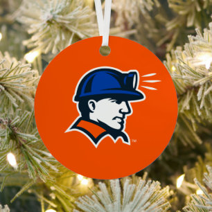 Pioneer Pete Portrait Metal Ornament