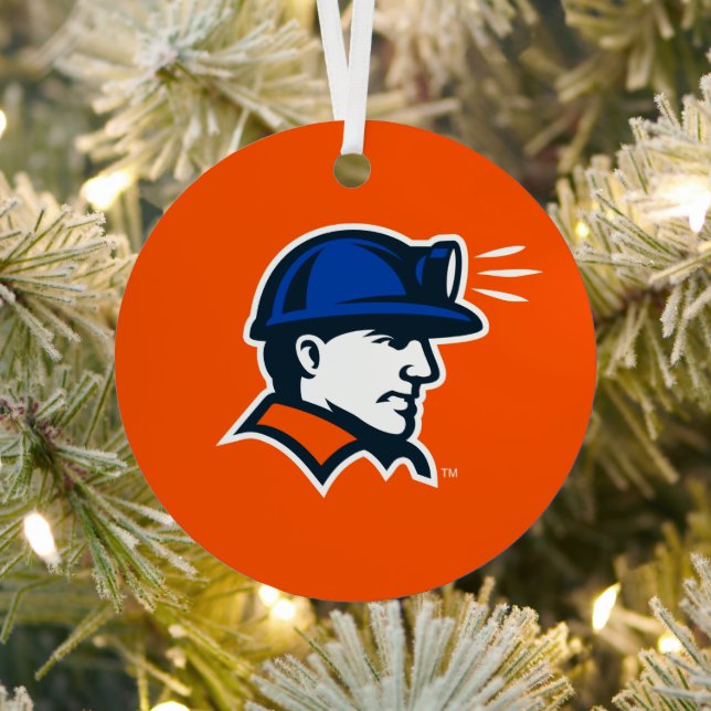 Pioneer Pete Portrait Metal Ornament (Insitu)