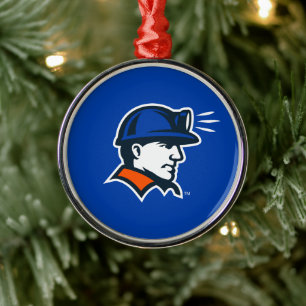 Pioneer Pete Portrait Metal Ornament