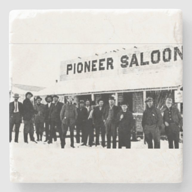 Pioneer Saloon  Stone Coaster (Front)