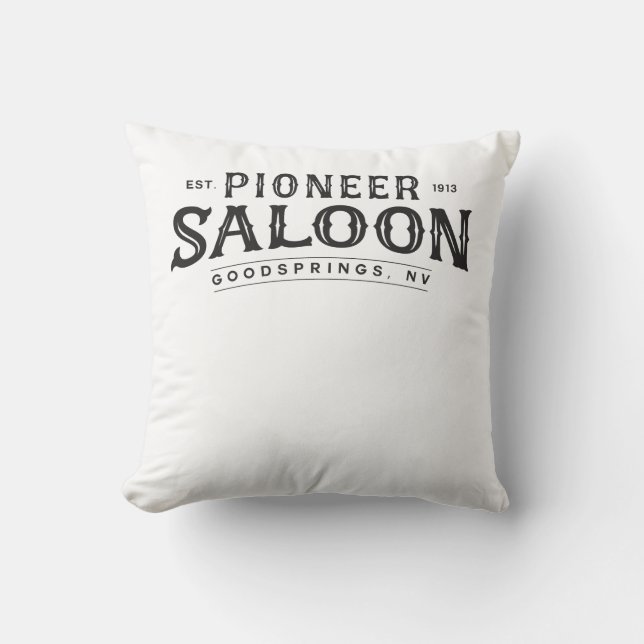 Pioneer Saloon Tank Top Throw Pillow (Front)