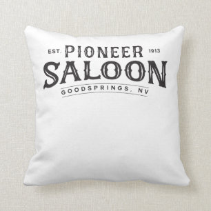 Pioneer Saloon Tank Top Throw Pillow