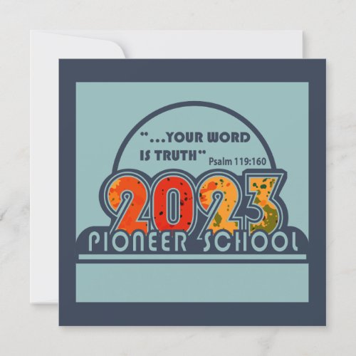 Pioneer School 2023  card