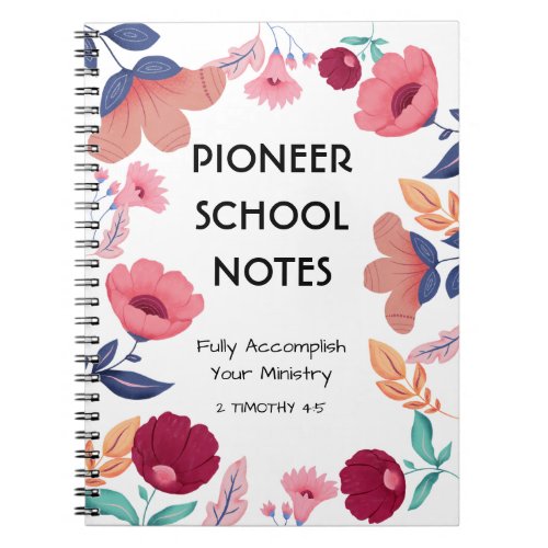 Pioneer School Gift for JW Pioneer Notebook