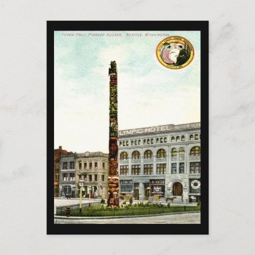 Pioneer Square Seattle 1908 Vintage Postcard