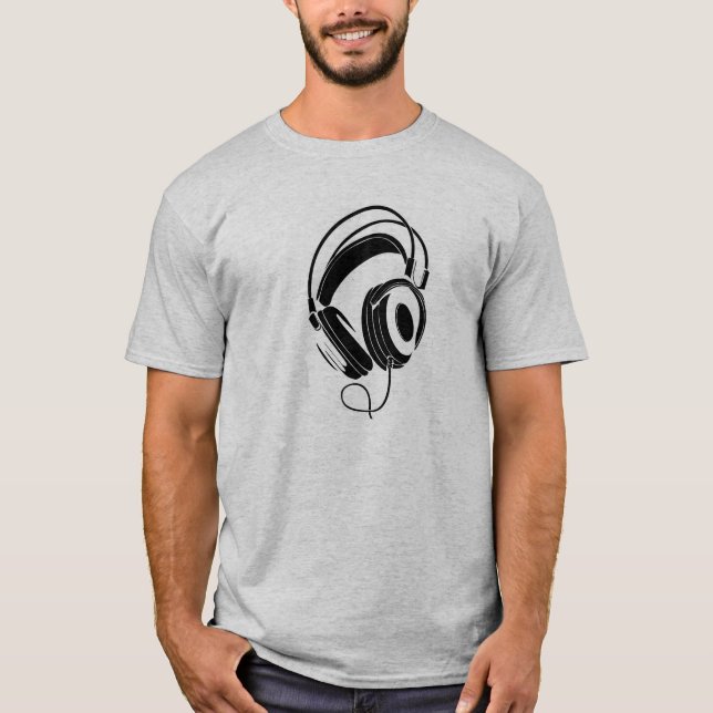 Pioneer style DJ headphones t-shirt (Front)