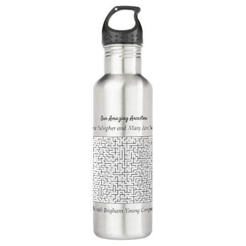 Pioneer Trail Maze Amazing Family History Photos  Stainless Steel Water Bottle