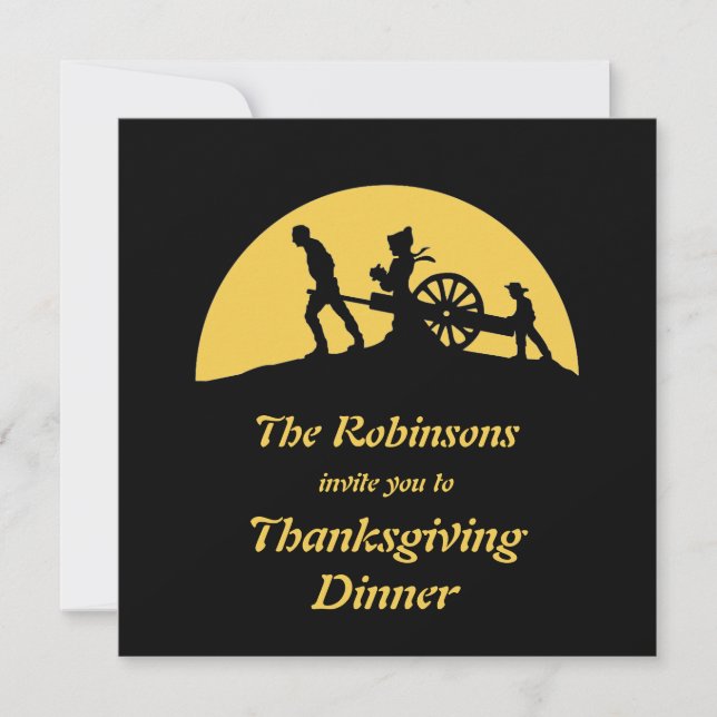 Pioneer Trek Silhouette Thanksgiving Dinner Invite (Front)