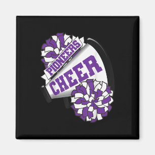Pioneers Cheer Back To School Cheerleading Spirit  Magnet