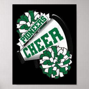 Pioneers Cheer Back To School Cheerleading Spirit Poster
