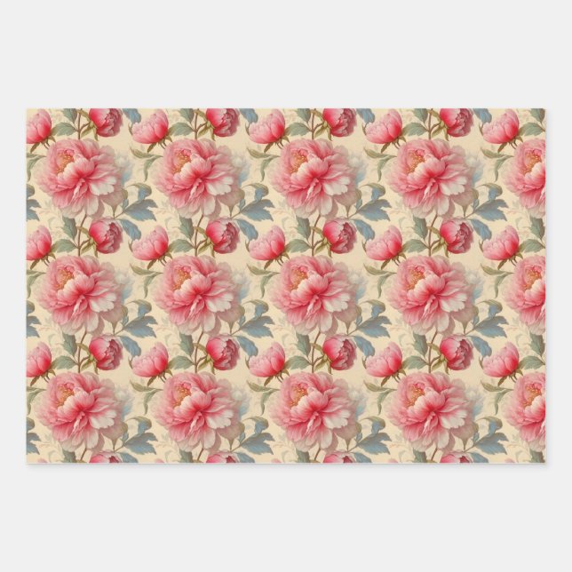 Pionies wrapping paper (Front)