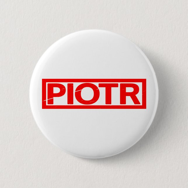 Piotr Stamp Button (Front)