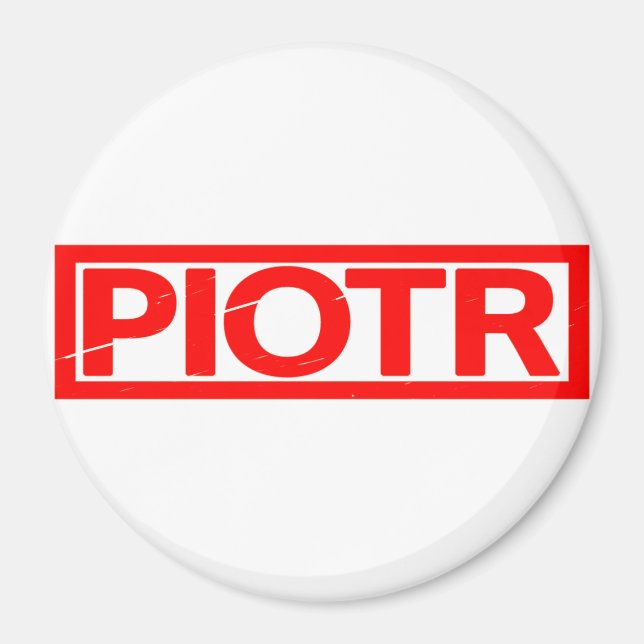 Piotr Stamp Magnet (Front)