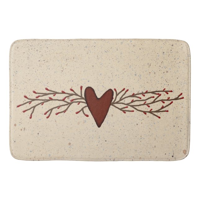 Pip Berry Heart Bath Mat (Front)