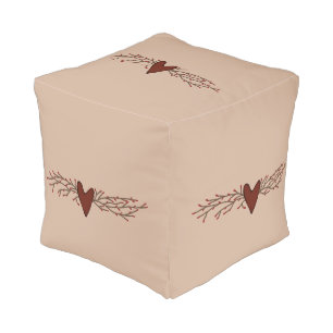 Pip Berry Heart Cubed Pouf