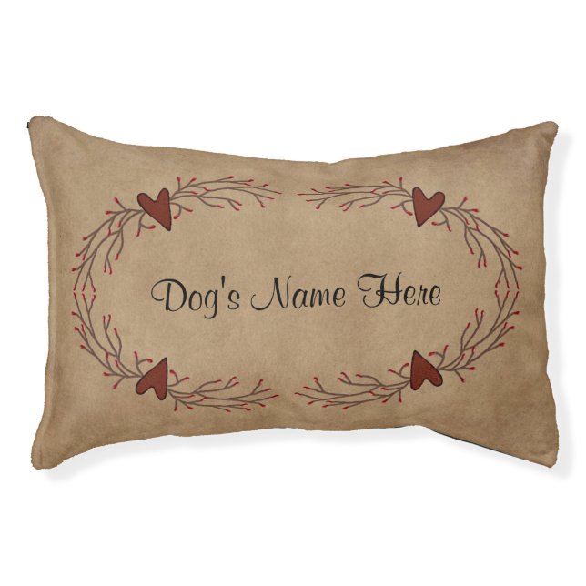 Pip Berry Heart Dog Bed (Front)