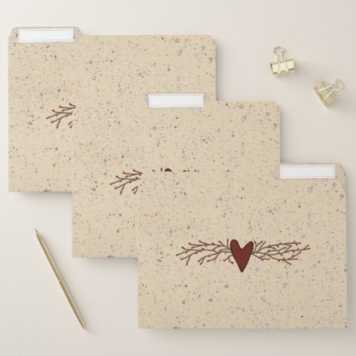 Pip Berry Heart File Folders