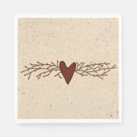 Pip Berry Heart Paper Napkins