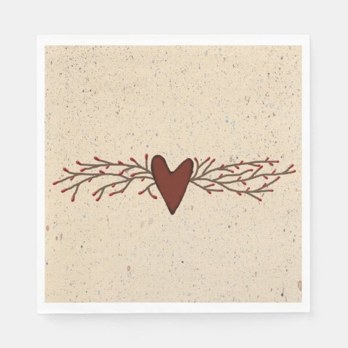 Pip Berry Heart Paper Napkins