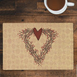 Pip Berry Heart Wreath Vinyl Placemats at Zazzle