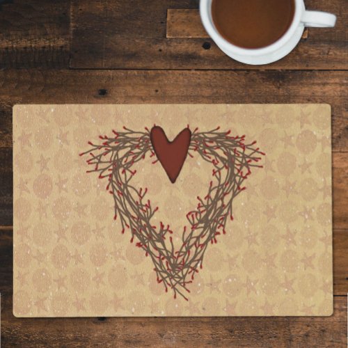 Pip Berry Heart Wreath Vinyl Placemats