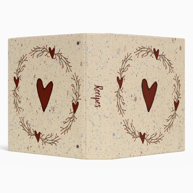 Pip Berry Hearts Recipe Binder (Background)