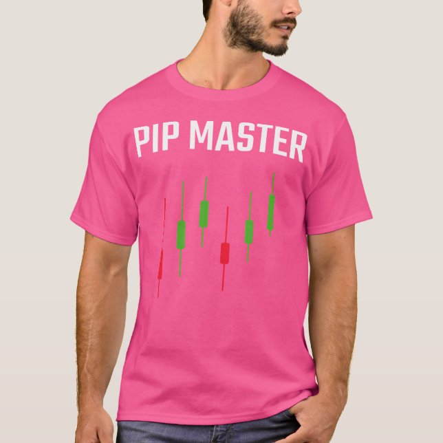 Pip Master Funny Forex Candlestick Trading T-Shirt (Front)