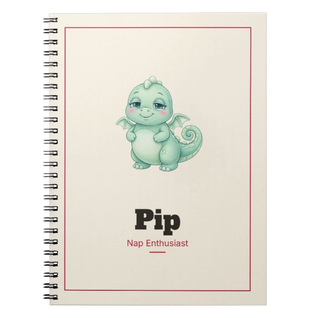 Pip the Dragon Spiral Notebook (Front)