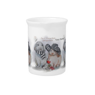 "Pipa & Marlow" Boganhues Print Beverage Pitcher