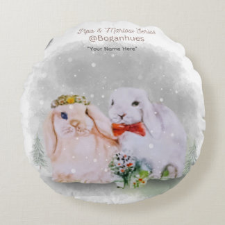 "Pipa & Marlow" Boganhues print Round Pillow