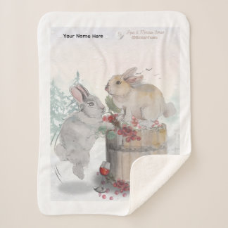 "Pipa & Marlow" Boganhues print Sherpa Blanket