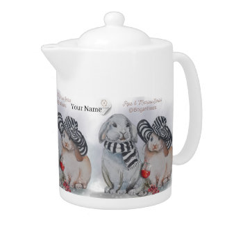 "Pipa & Marlow" Boganhues Print Teapot