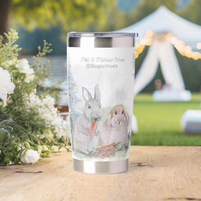 "Pipa & Marlow" Boganhues Print Water Bottle Insulated Tumbler (Wedding)
