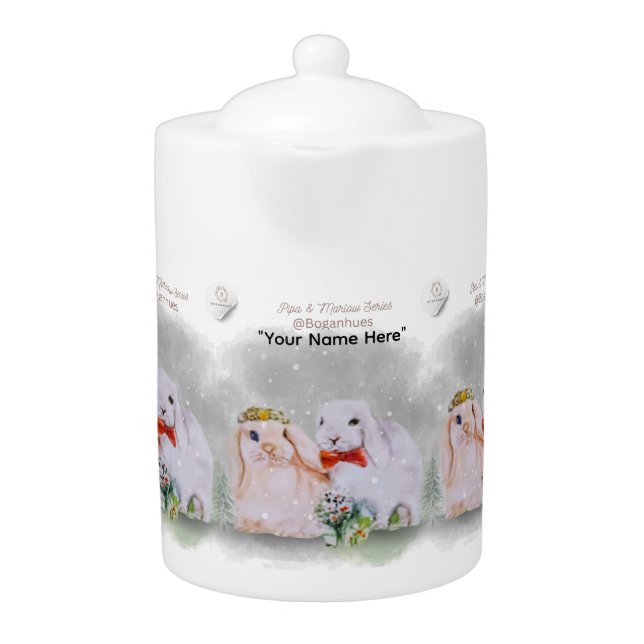 "Pipa & Marlow" Boganhues  Teapot (Front)